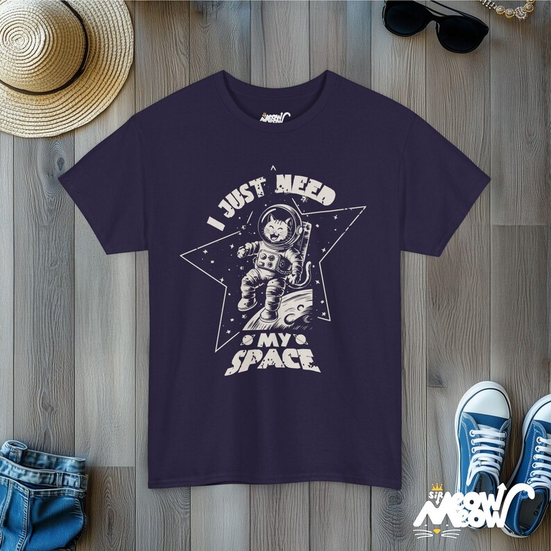 Cat Astronaut T-Shirt: Funny Space Cat Lover Gift Blackberry