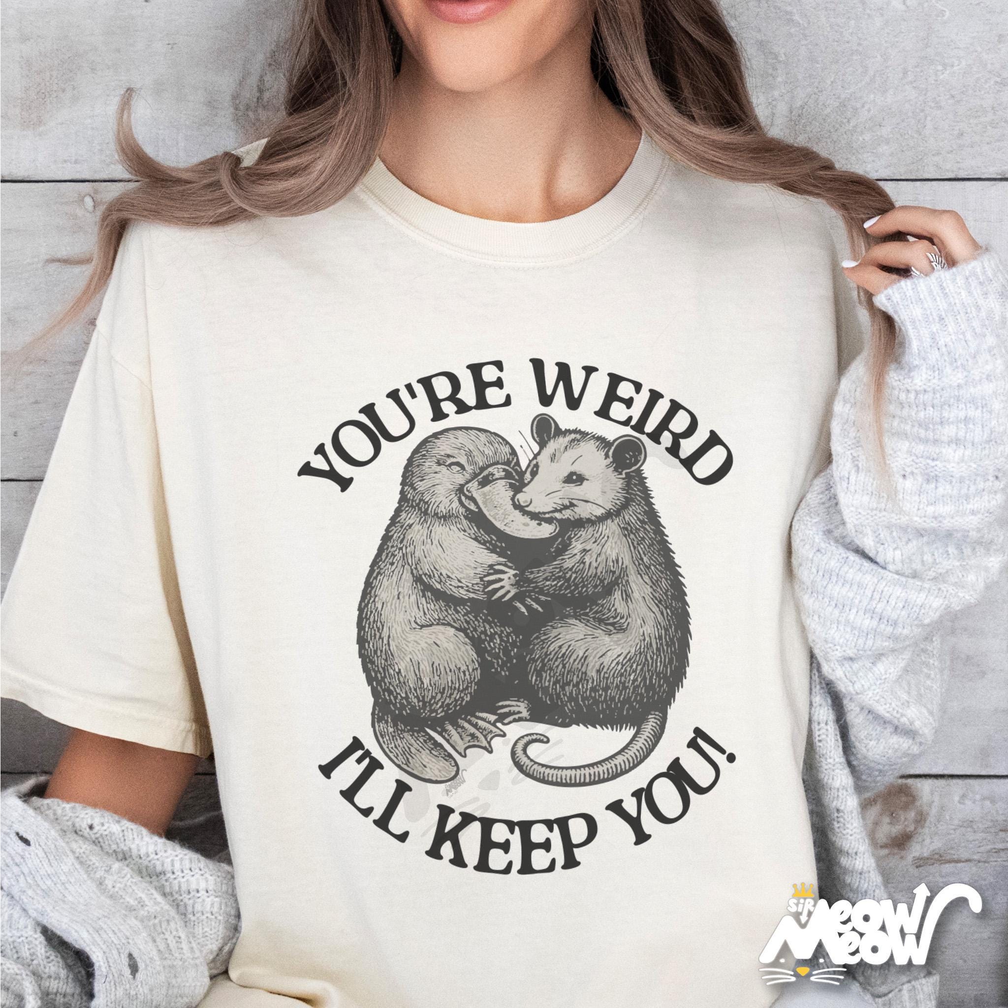 Comfort Colors Opossum Couple T-Shirt: Funny Animal Love Tee