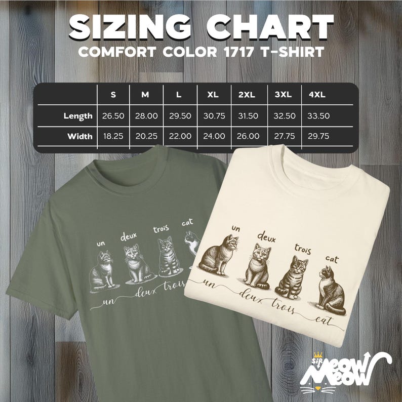 Un Deux Trois Cat T-Shirt: Funny French Pun, Comfort Colors Tee image 3