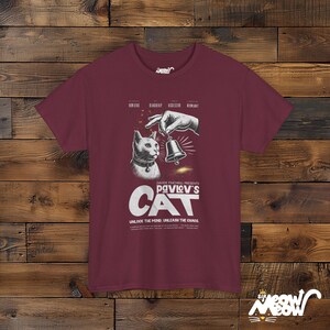 Pavlov's Cat T-Shirt: Funny Psychology Science Tee Maroon