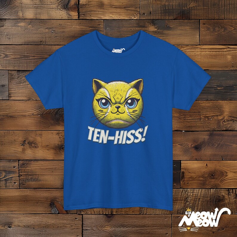 テンヒス！猫グラフィックTシャツ：猫好きへの面白いギフト Royal