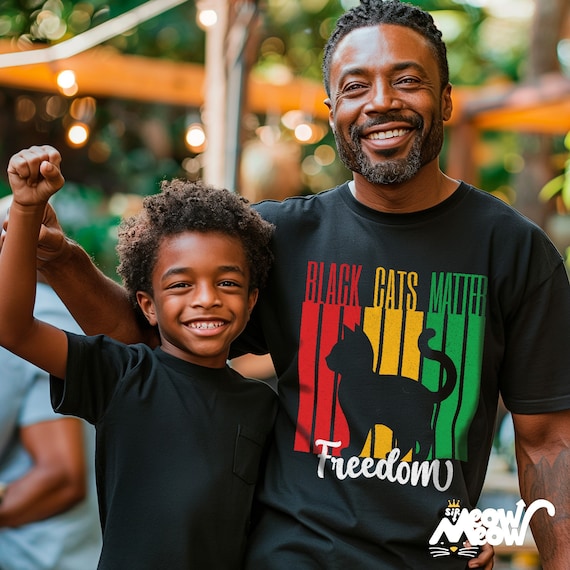 Juneteenth Black Cats Matter Tee, BLM Freedom Shirt, Equality & Heritage Graphic Tee, Thoughtful Gift