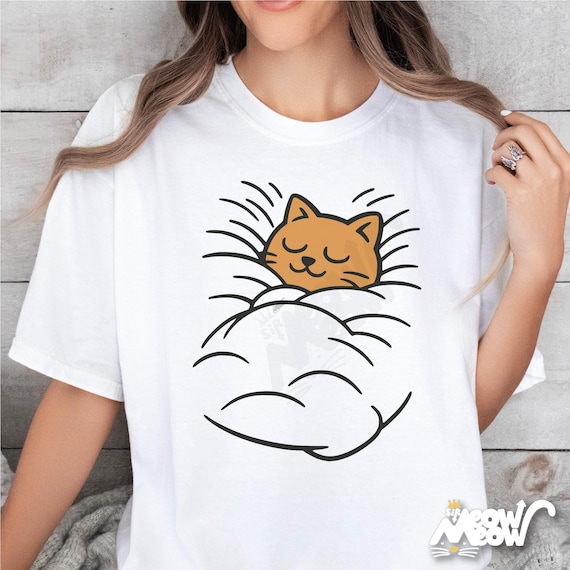 Comfort Colors Cat Nap T-Shirt: Cozy Kitty Graphic Tee