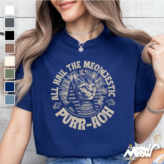 Pharaoh Cat T-Shirt: Comfort Colors Unisex Egyptian Cat Top