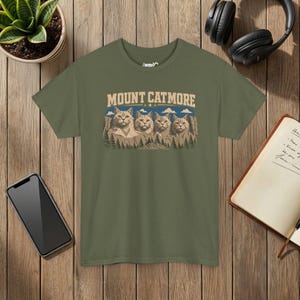 Mount Catmore T-Shirt, Funny Cat Lover Graphic Tee, National Park Style, Cat Dad Gift image 5