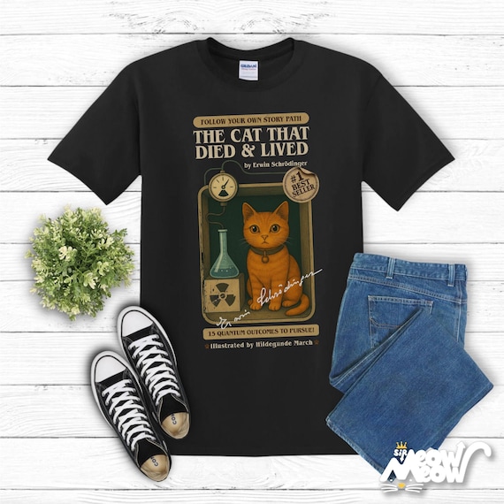 Schrödinger Cat T-Shirt: Retro Quantum Physics, Nerdy Science Gift