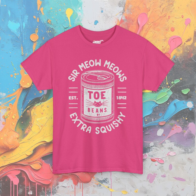 Sir Meow Meows Zeh Bohnen T-Shirt: Vintage Katzenliebhaber Tee Heliconia