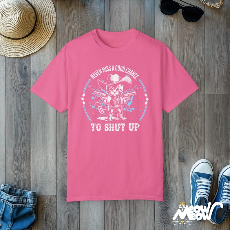 Lustiges Cowboy Katzen T-Shirt: Sarkastisches Western Humor Geschenk Bild 5