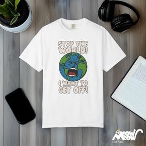 Zabawna koszulka z egzystencjalnym memem: Comfort Colors Graphic Tee White