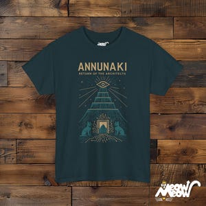 Anunnaki T-Shirt: Ancient Aliens, Sumerian Gods Graphic Tee Midnight