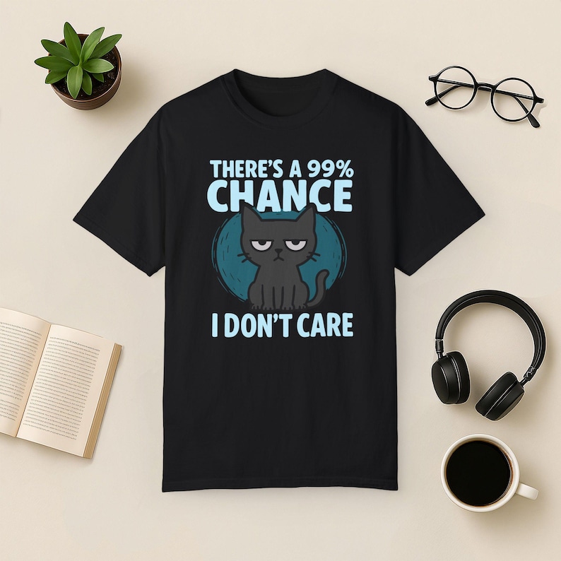 Maglietta Grumpy Cat: Maglietta Sarcastica Introversa - Colori Comfort Black