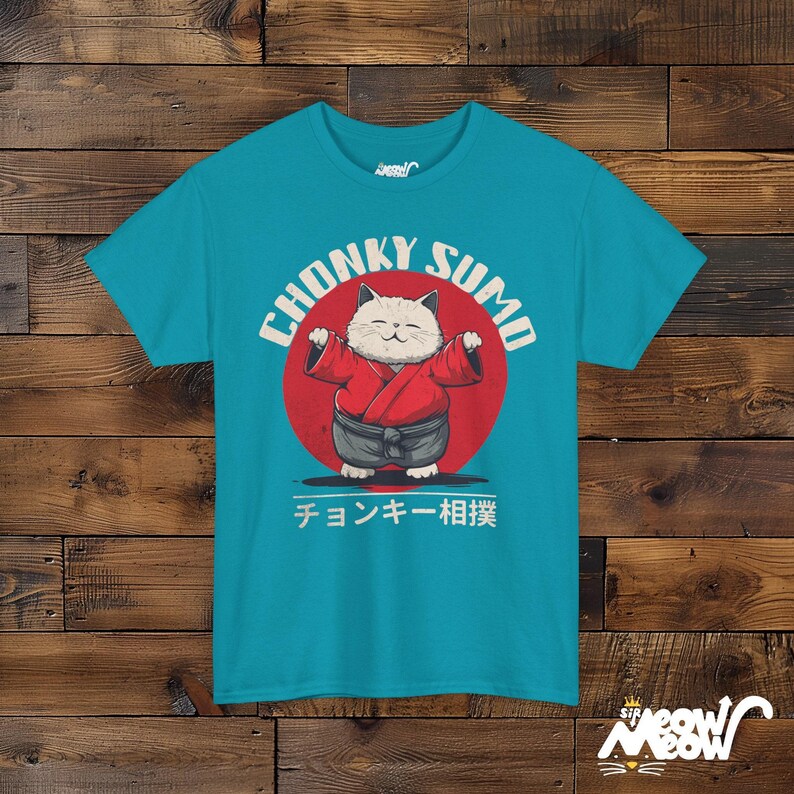 Camiseta de gato sumo corpulento: divertida camiseta unisex para amantes de los gatos imagen 7