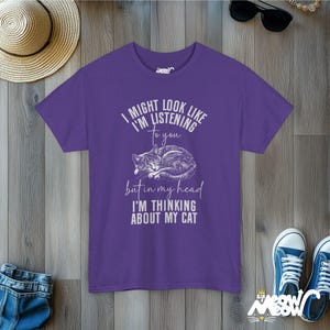 Funny Cat Lover Tee: Sarcastic Cat Mom Graphic Shirt Lilac
