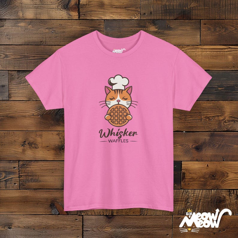 Cat Chef Waffle T-Shirt – Foodie Tee, Cat Lover Gift Azalea