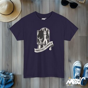 Magical Cat T-Shirt | Pawsitively Meowgical Graphic Tee | Funny Cat Lover Gift Blackberry