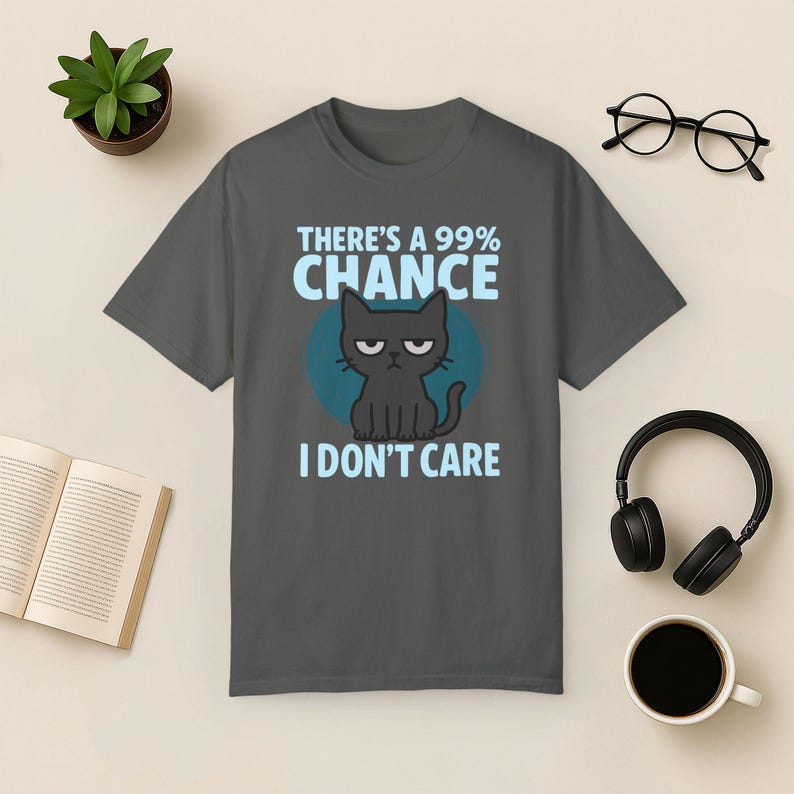 Maglietta Grumpy Cat: Maglietta Sarcastica Introversa - Colori Comfort Pepper
