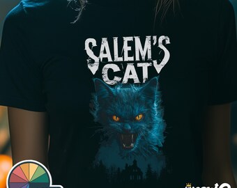 Camiseta do Gato de Salem: Camiseta vintage de terror e Halloween