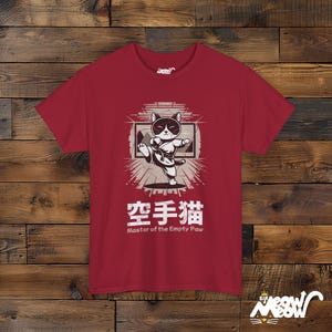 Karate Cat T-Shirt: Master of the Empty Paw Design image 10