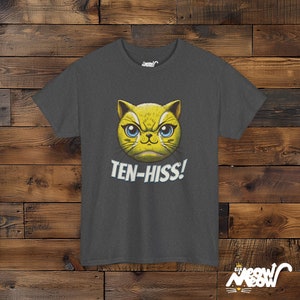 テンヒス！猫グラフィックTシャツ：猫好きへの面白いギフト Dark Heather