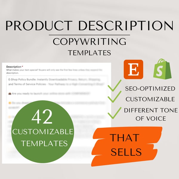 Description Template Etsy Description Template Etsy