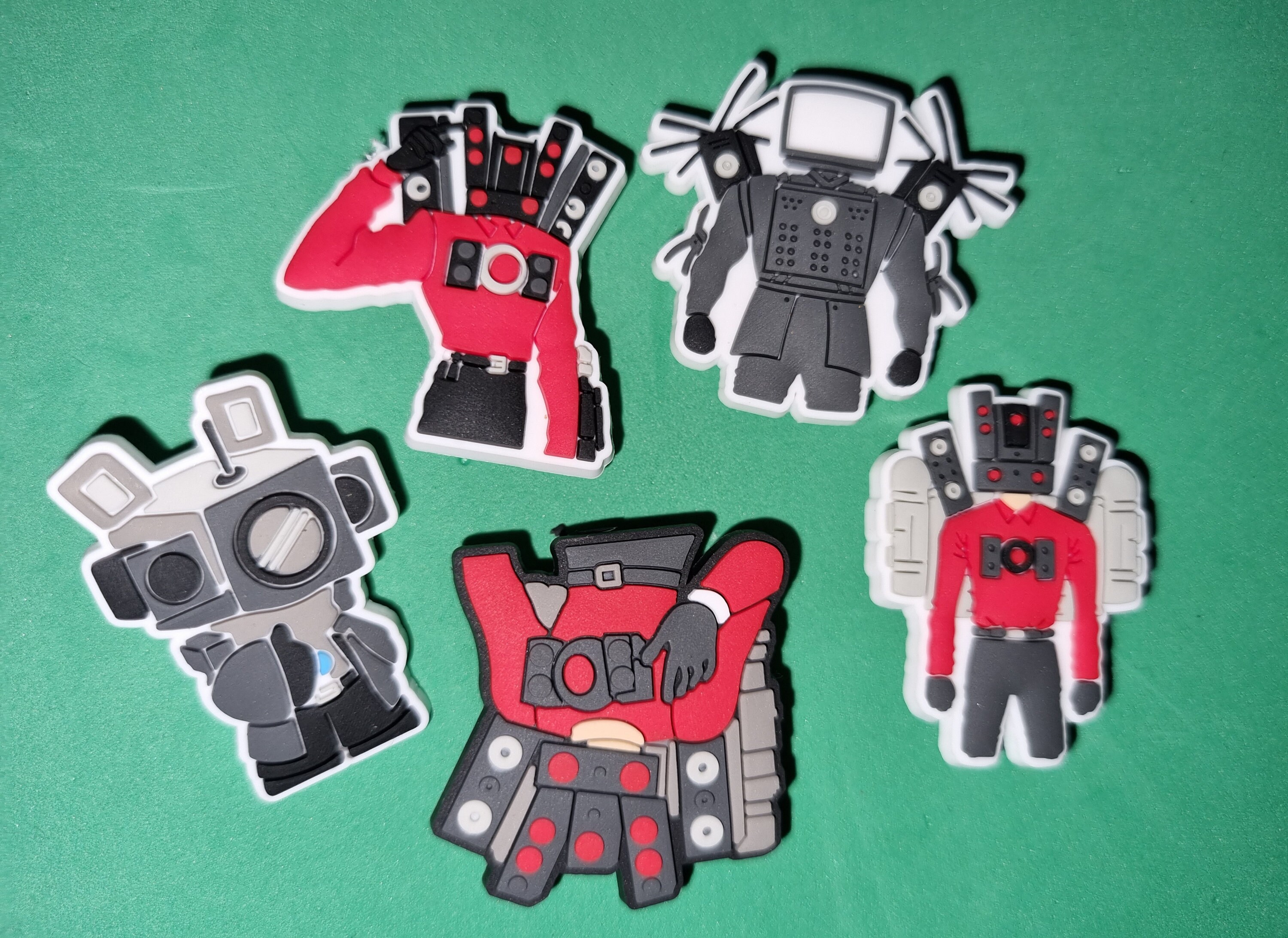 New Skibidi Toilet Man Croc Charms Jibbitz Gem Set Etsy