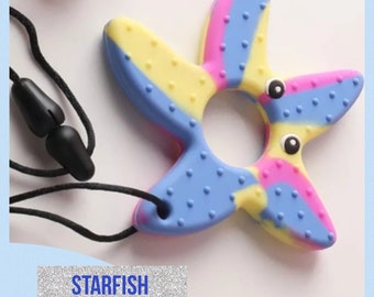 New Starfish Sensory Oral Motor Teething Chew Necklace