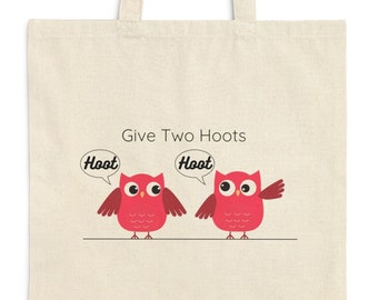 Niedliche, lustige, Eulen-Tasche, wiederverwendbare Baumwoll-Canvas-Tasche