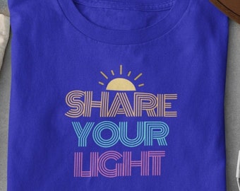 Teilen Sie Ihr leichtes T-Shirt, motivierendes, erhebendes, inspirierendes Kurzarm-T-Shirt