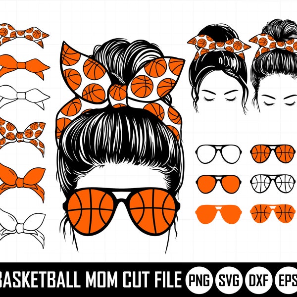 Basketball Mom Svg, Basketball Mom Png, Messy Bun Svg, Messy Bun Png, Messy Bun Hair Svg, Basketball Mom Life Svg, Mom Life Svg,Dxf,Png.
