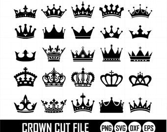 Royal Crown SVG File, King Crown SVG, Queen Crown SVG, Princess Tiara Svg, For Silhouette Png, Dxf, Cut files for cricut, instant download.