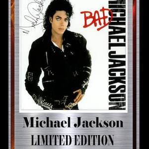michael jackson   signed display