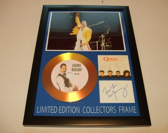 freddie mercury   signed display