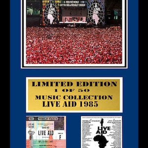 live aid   signed display