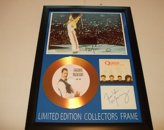 freddie mercury   signed display