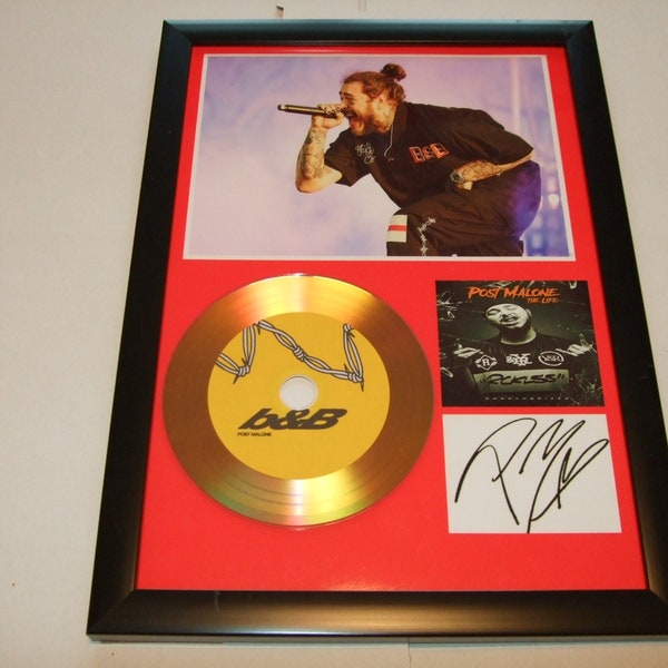 post malone  signed display