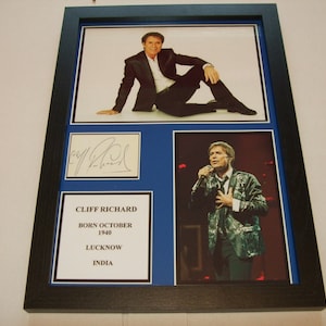 cliff richards   signed display