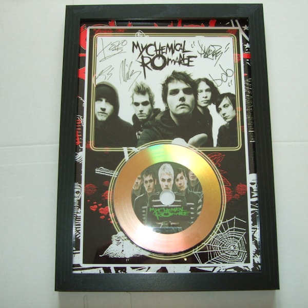 my chemical romance  signed display