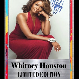 WHITNEY HOUSTON  signed display