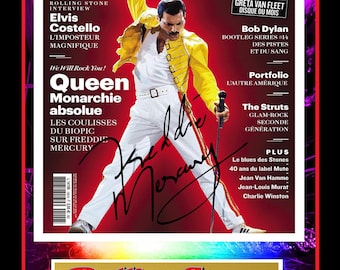 freddie mercury   signed display