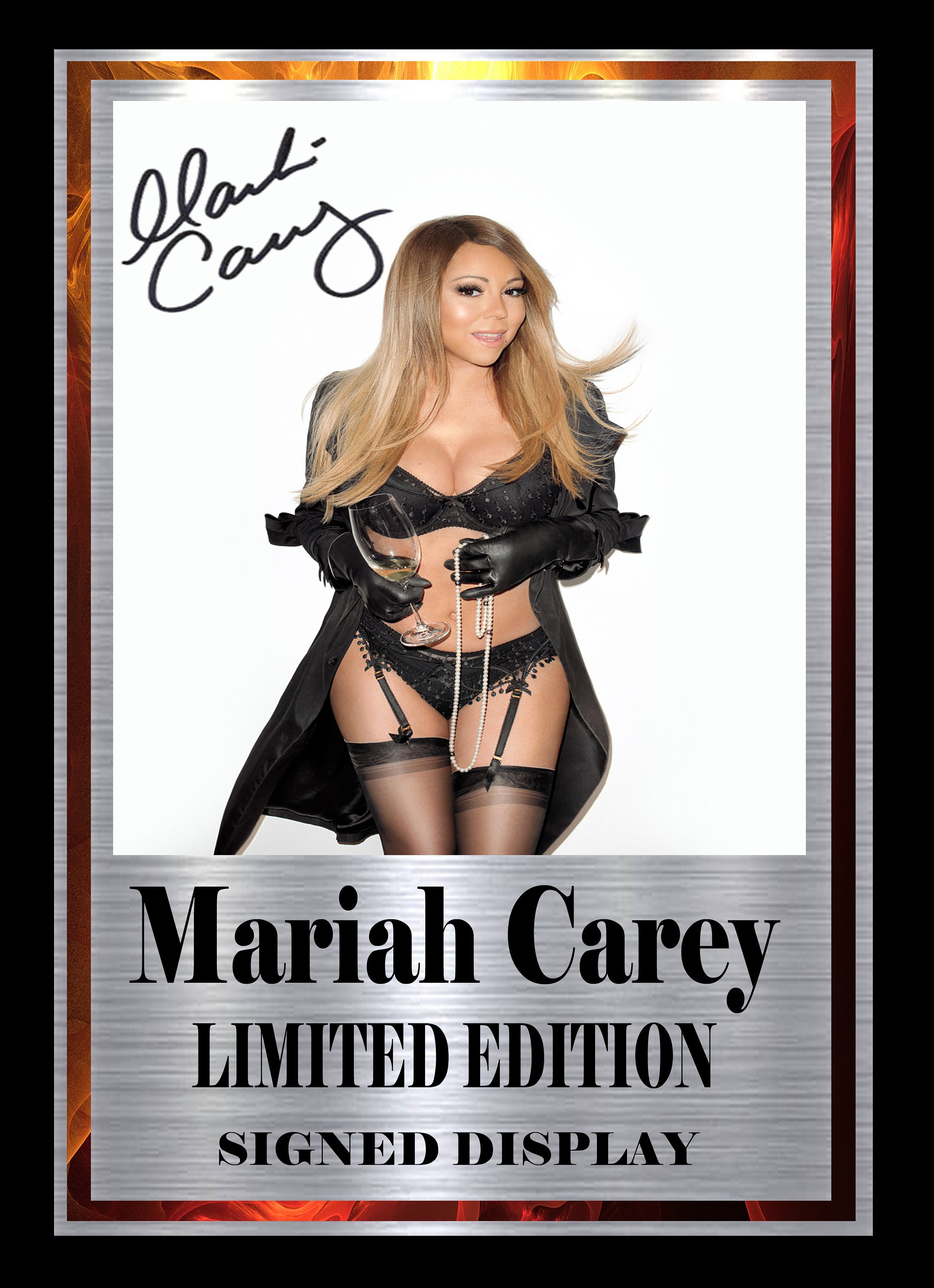 mariah carey   signed display