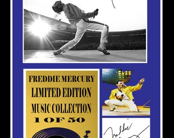 freddie mercury   signed display