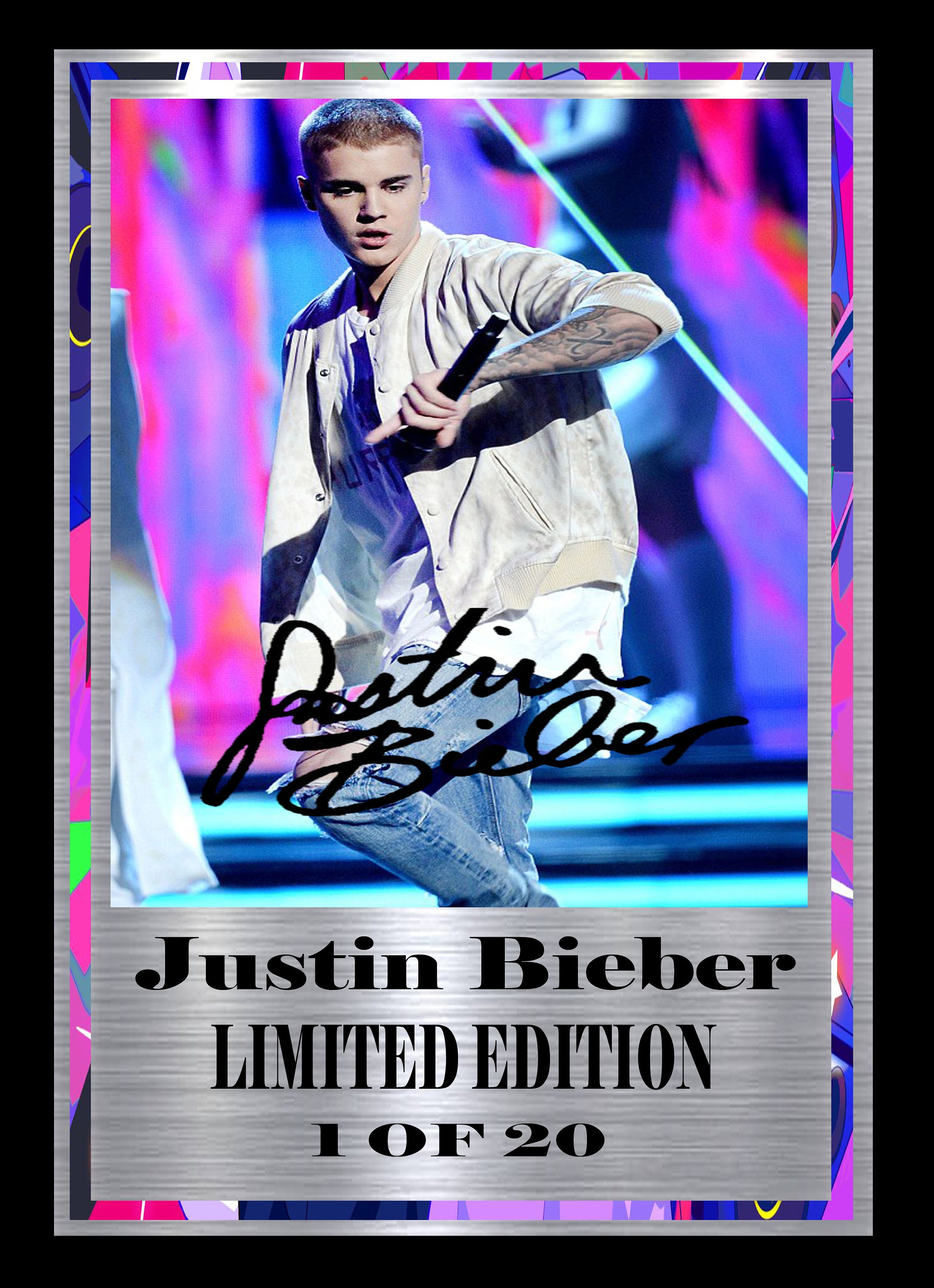 Justin bieber signed - Etsy 日本