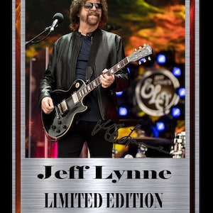jeff lynne  signed display