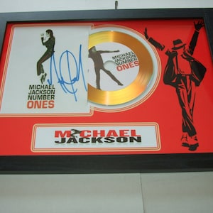 michael jackson   signed display