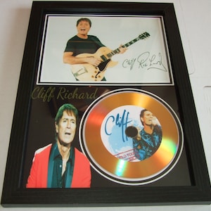 cliff richards   signed display