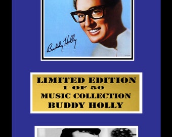 buddy holly  signed display