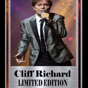 cliff richards    signed display