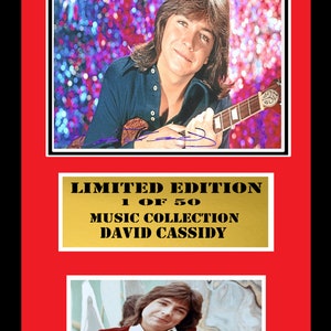 david cassidy   signed display