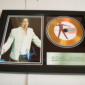 michael jackson  signed display