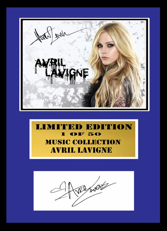 Avril Lavigne サイン Avril Lavigne Signed Display - Etsy